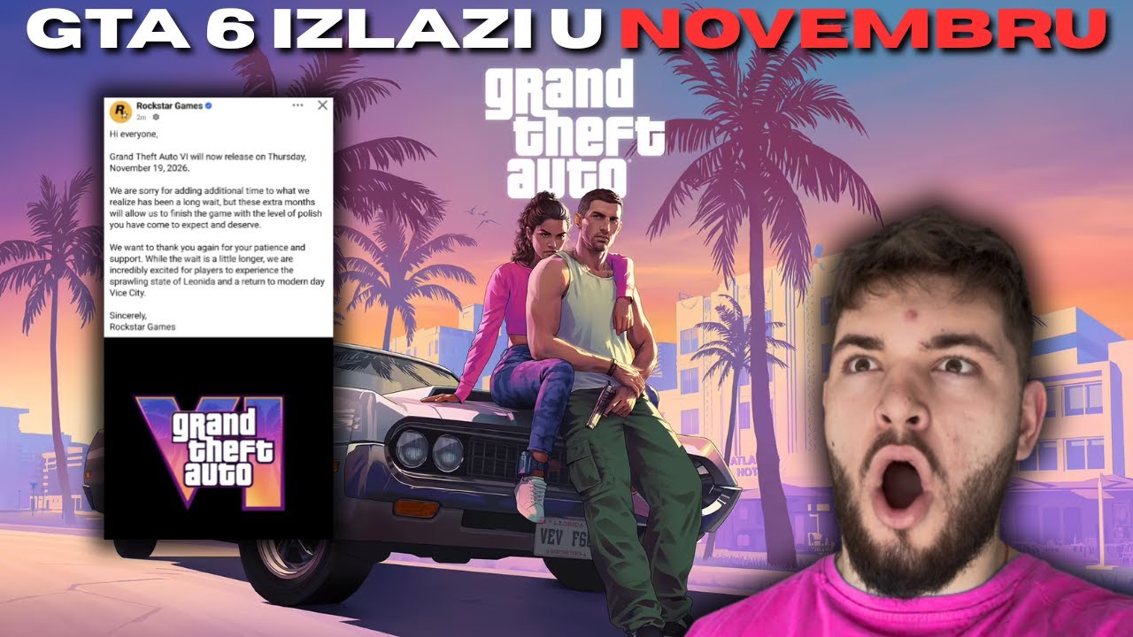 GTA 6 IZLAZI TEK NOVEMBRA YouTube 