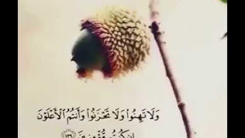 ولا تهنوا ولا تحزنوا وأنتم الأعلون إن كنتم مؤمنين -سوره آل عمران تلاوه خاشعه -يوسف الدغوش