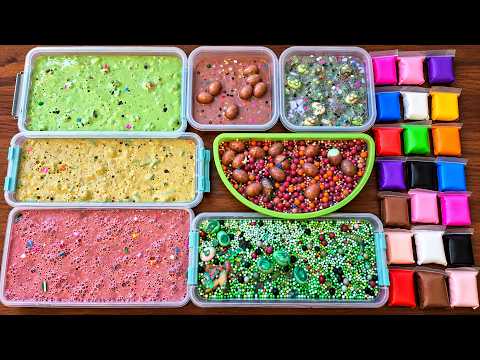 Very Relaxing Slime Old Slime Mixing with Clay