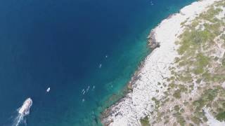 Swimming Along Zlarin Island Croatia from the Air