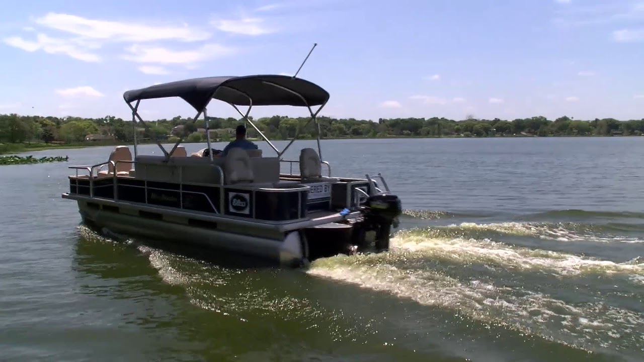 Electric Outboard on Misty Harbor Pontoon - Elco EP-20