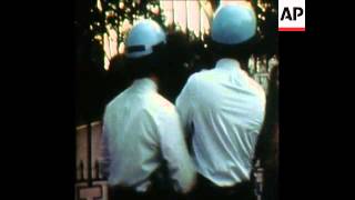 SYND 6 10 75 POLICE ARRESTING DEMONSTRATORS PROTESTING JEWS TREATMENT