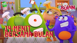 14 MENIT BERSAMA SI BULAN | SI BULAN KOKI SUPER | KARTUN ANAK | LAGU ANAK