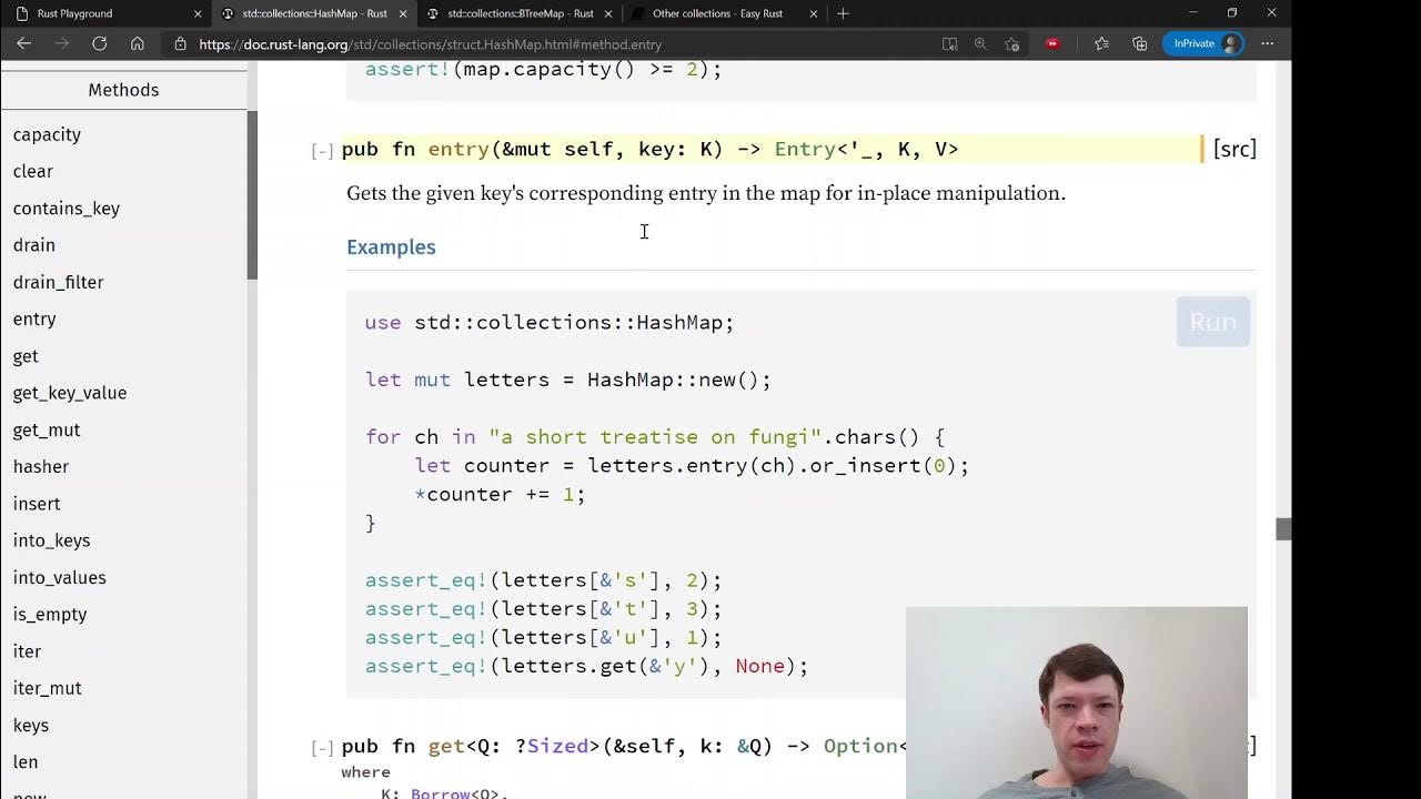 Easy Rust 053 Collection types some more HashMap and the entry