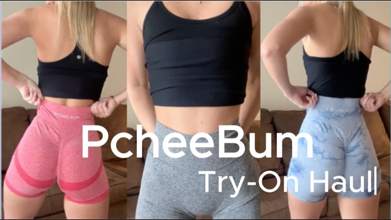PcheeBum Try-on Haul // Athletic leggings, shorts and shirts