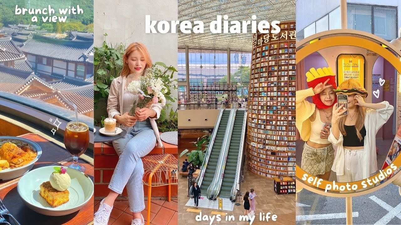 vlog 🇰🇷 days in my life, brunch cafe, friend catchups, reliving college days, self photo studio 📸