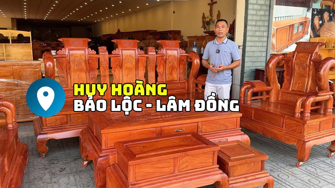 Cân Nhắc Gần 6 Tháng Mới Dám Đặt Bộ Ghế Tần Thuỷ Hoàng Cột 12 Gỗ Hương Đá 6 Món 