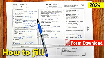 birth report form fill up | birth certificate form fill up | how to fill janam pramana form