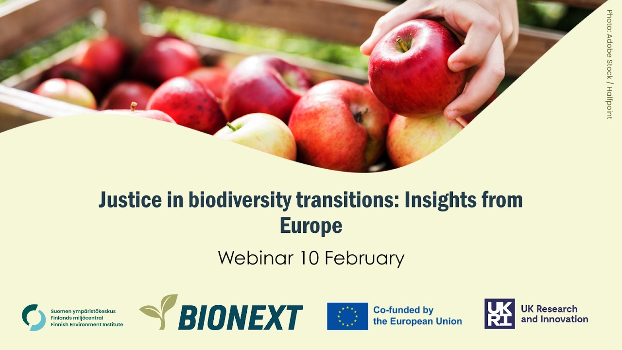 BIONEXT webinar: Justice in biodiversity transitions: Insights from Europe