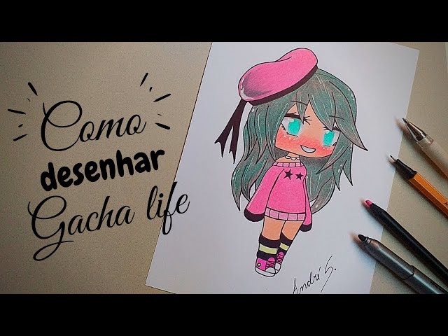 Gacha life  Bonitos desenhos fáceis, Desenhar caricaturas de