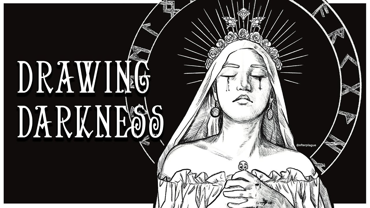 DRAWING DARKNESS | Inktober 2023 (PART FIVE) | Speed Drawing