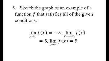 5. Sketch the graph of an example of a function f that satisfies all of the given conditions.