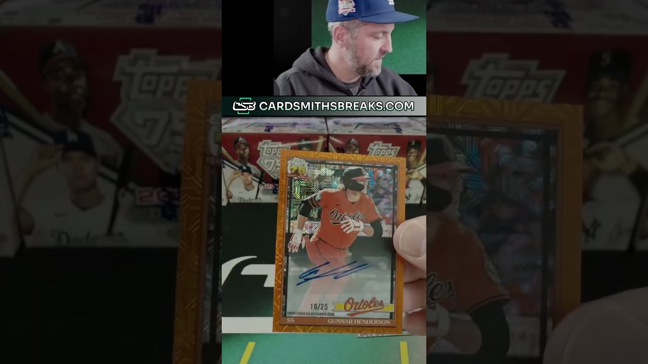 26 Topps Gunnar Henderson Silver Pack Auto Orange #baseballcards #topps #tradingcards #fanatics