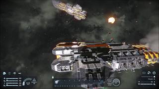 Space Engineers - GRA capital battle test (barrel-less gravity gun)