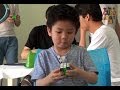 Chan Hong Lik 5 yrs old solves rubik&#39;s cube 13.36 sec