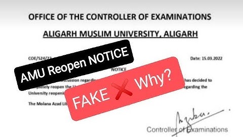 AMU Reopening NOTICE | Real or fake 🙄