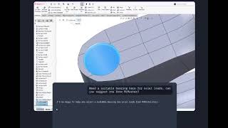 Nexus AI suggests a suitable bearing for a part from McMaster Carr.