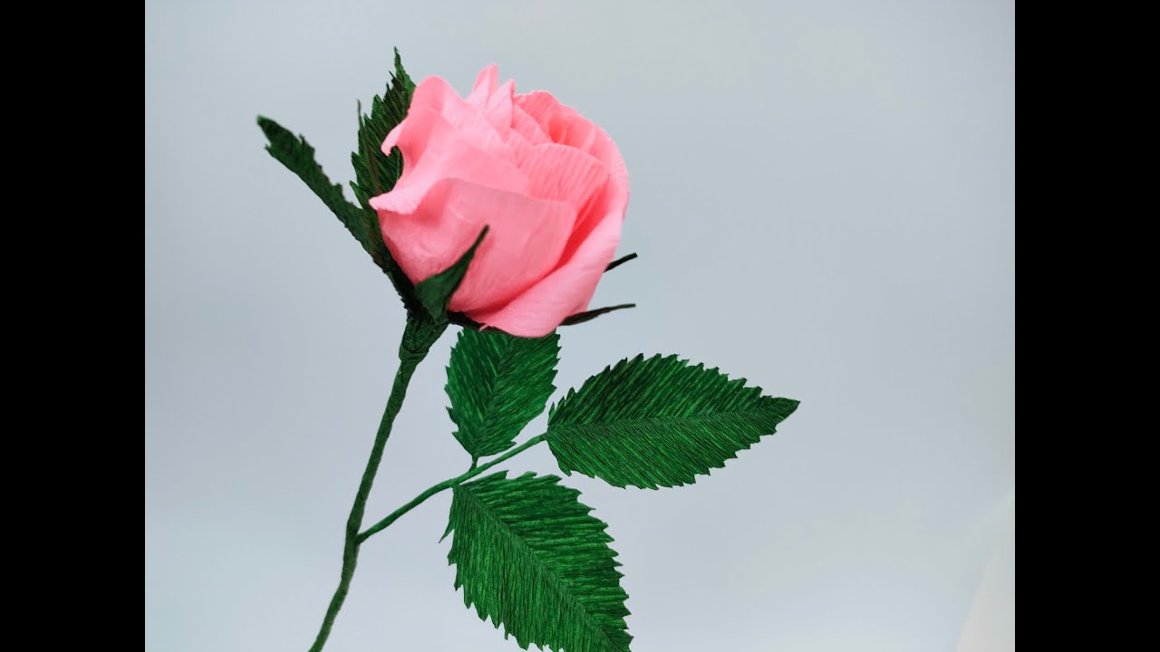Róża z krepiny❤️🌹 prosty i szybki pomysł na wykonanie ślicznej róży ❤️🌹 EASY CREPE PAPER FLOWER ❤️🌹