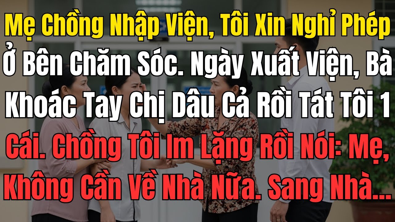 Mẹ Chồng Nhập Viện, Tôi Xin Nghỉ Phép Ở Bên Chăm Sóc  Ngày Xuất Viện, Bà Khoác Tay Chị Dâu Cả Rồi Tá