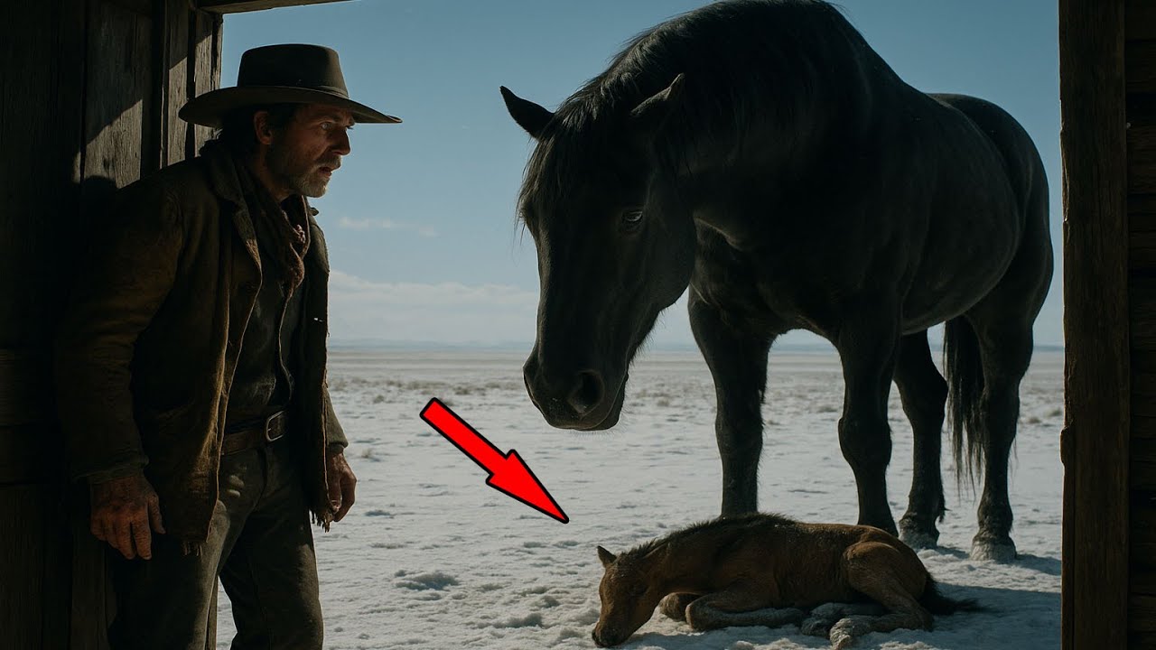 Giant Black Horse Begged a Cowboy To Save a Foal — What Happened Next Was Unbelievable