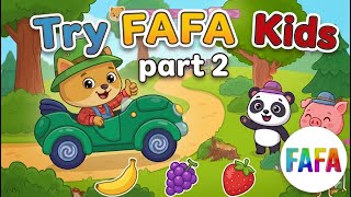 Little Bear Forest Fun Cute Car Game for Kids (Part 2) | Try FAFA Kids