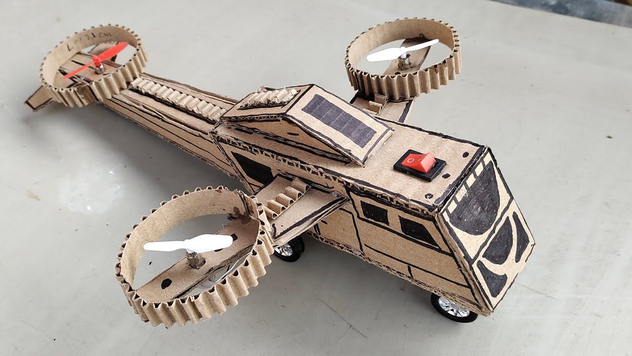 Make a Helicopter From Cardboard - DIY Aircraft | Cardboard DIY - YouTube