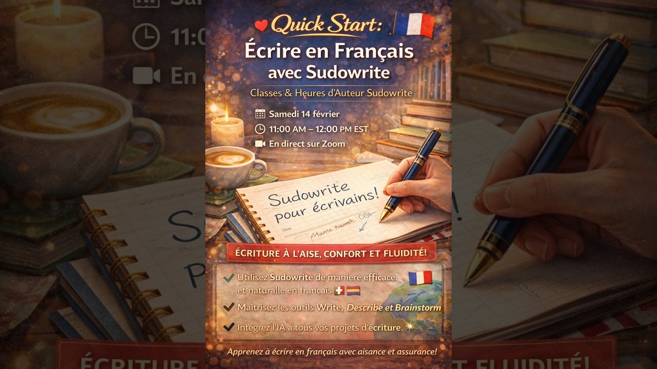 Quick Start: Ecrire en Francais avec Sudowrite