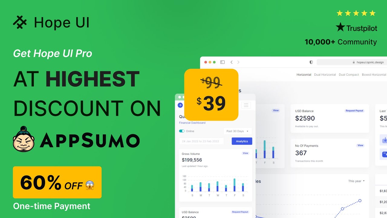 Get Hope UI Pro Up to 80% Off Today On AppSumo Launch! | Hope UI Pro | Iqonic Design