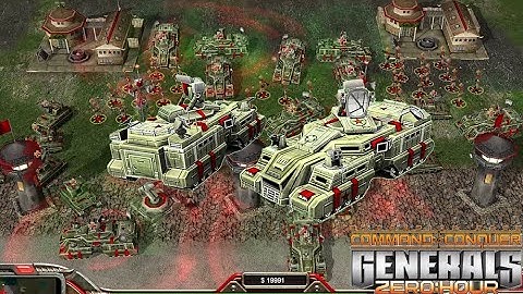 "Field Command Vehicle" China - Red Army 1 vs 5 Random Hard AI | C&C Generals Zero Hour Mod