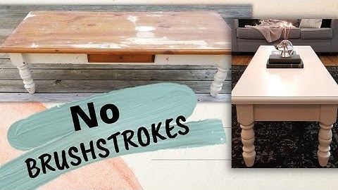 How To Paint Furniture WITHOUT BRUSH STROKES | Coffee Table Makeover Before and After