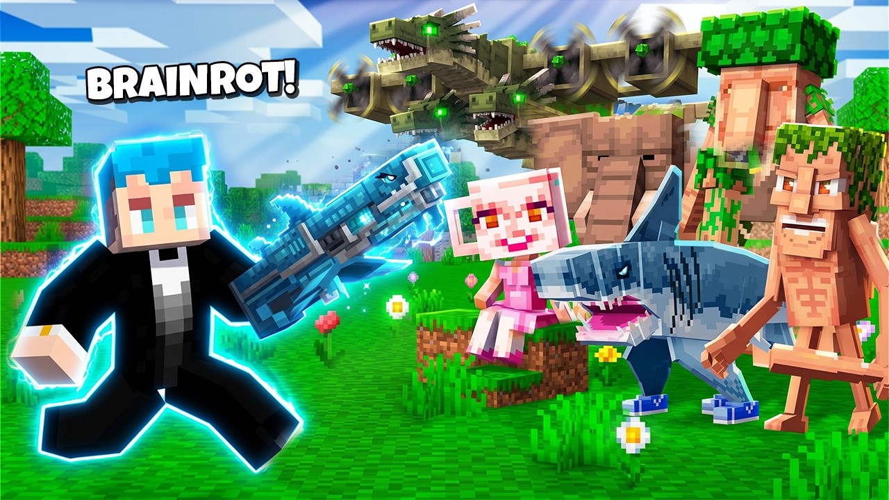NILABANAN ko ang BRAINROT INVASION sa Minecraft (Tagalog)
