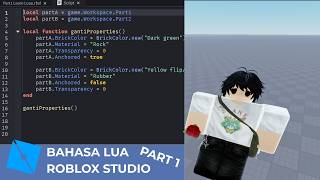 Belajar bahasa LUA Roblox Studio part 1