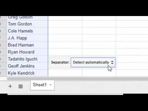 Want to split data into columns in a Google Sheet? Try Data - Split text to columns