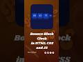 Bounce Block Clock in HTML CSS and JS #html #coding