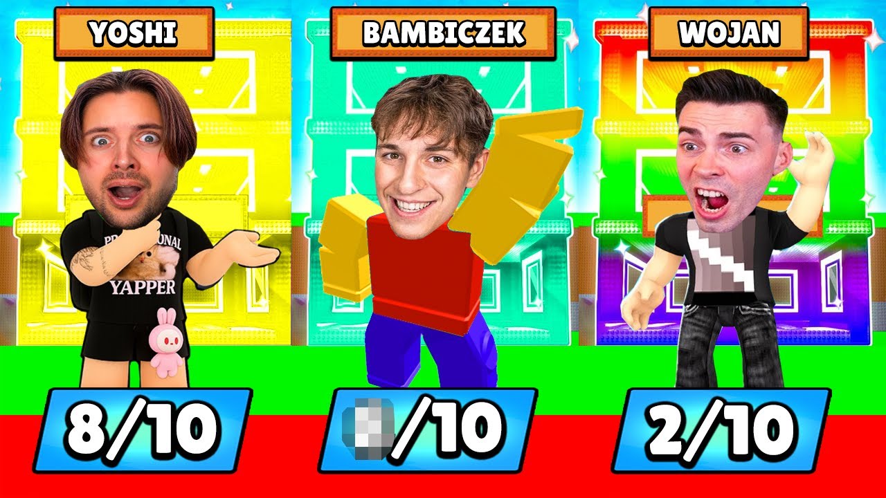 OCENIAM BAZY YOUTUBERÓW w STEAL A BRAINROT! 🤩 Bambiczek, Wojan, Yoshi...