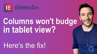 Famous Column width won't budge in Elementor's Tablet Preview?  Here's the fix! Profile