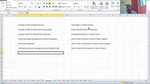 Calculating Scientometric / Bibliometric indicators using MS Excel - Tutorial   Part II