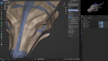 Creating a Dragon head in Blender 3d Timelapse - Part 2