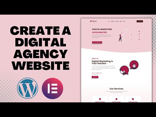 how to create a digital agency website with elementor 2022