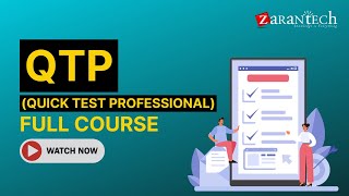 QTP (Quick Test Professional) Full Course | ZaranTech