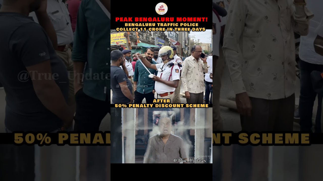 Bengaluru Traffic Police collected approximately ₹11.63 crore🤯🔥 