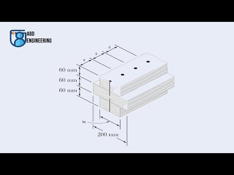 مقاومة مواد | حساب قوة القطع ل دعامة مكونة من 3 ألواح مختلفة الأبعاد