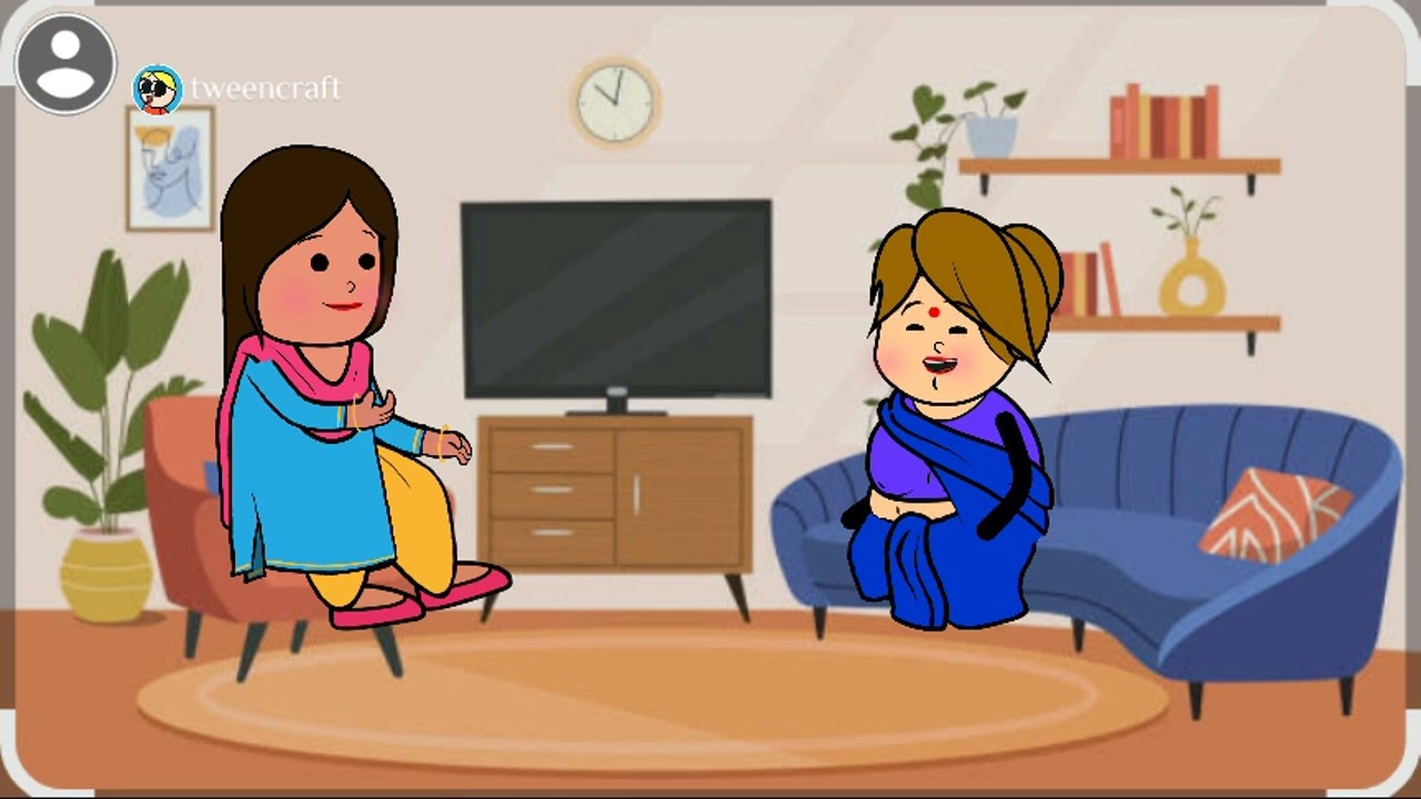 संस्कारी बहु ननद को सिख दी🥰🙏🏻❤️#cartoon trending video