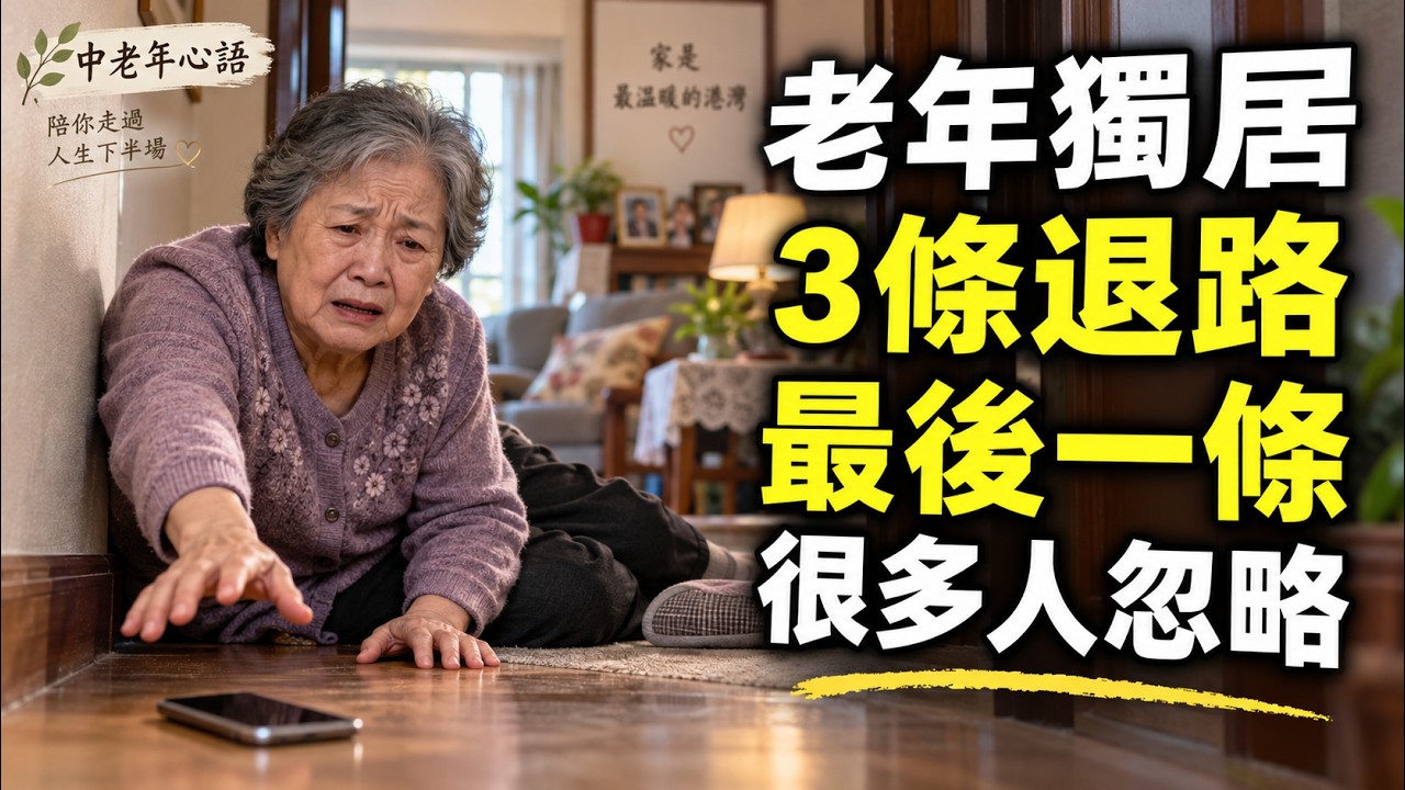 老年獨居3條關鍵退路，你知道幾條？最後一條很多人都忽略了！【中老年心語】#養老  #晚年幸福
