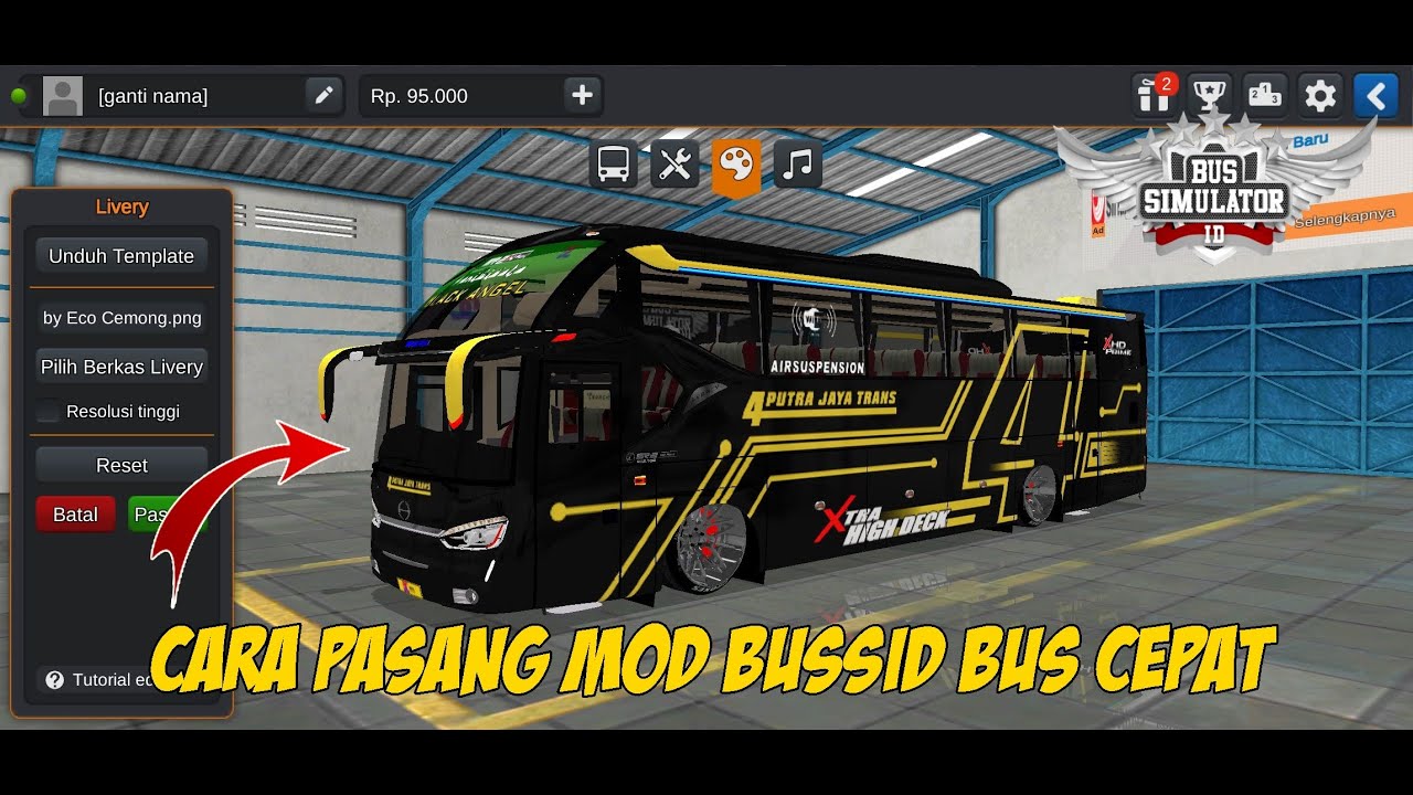 CARA PASANG MOD BUSSID BUS CEPAT YouTube