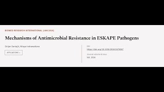 Mechanisms of Antimicrobial Resistance in ESKAPE Pathogens | RTCL.TV