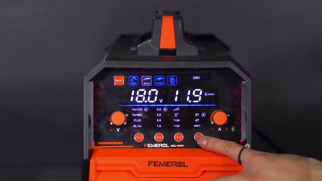 FEMEROL 6 In 1 Gas MIG Gasless Flux Core Stick Lift TIG Spot We