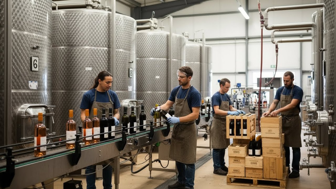 Inside the Wine Factory From Harvest to Bottling Full Process