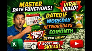 Master Excel Date Functions in 10 Minutes | DATEDIF, NETWORKDAYS, WORKDAY, EOMONTH Explained
