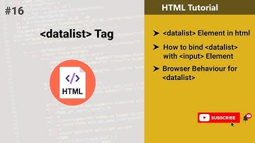 Datalist in Html | Datalist Element | datalist tag in html | Html Tutorial